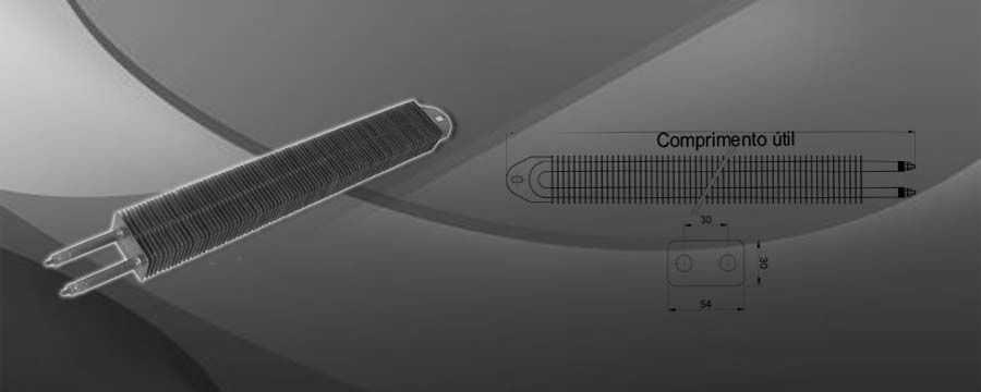 Resistência tubular aletada